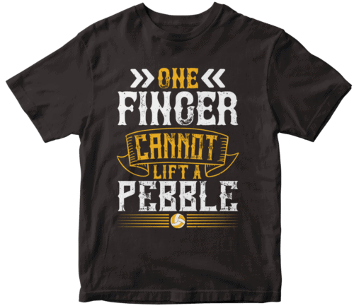 One finger cannot lift a pebble