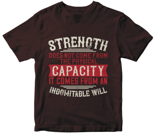 Strength does not come from the physical capacity. It comes from an indomitable will
