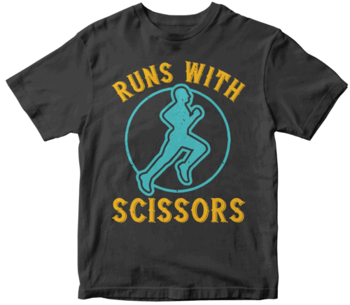 run with sclssors